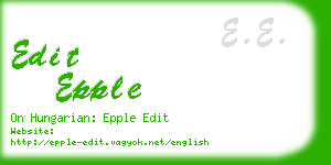 edit epple business card